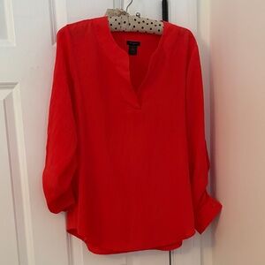 Ann Taylor Vibrant Red Blouse
